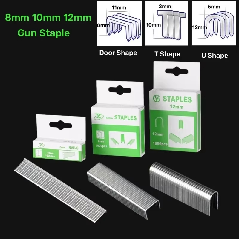 Stapler Heavy Duty - 1000PC U/T/도어 모양의 스테이플 브래드 손톱