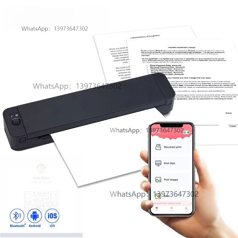 신제품 300dpi 휴대용 A4 프린터 열전사 프린터  - Thermal Printer 리뷰 및 가격